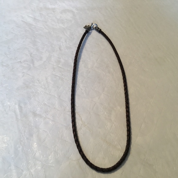 Silpada brown leather choker necklace